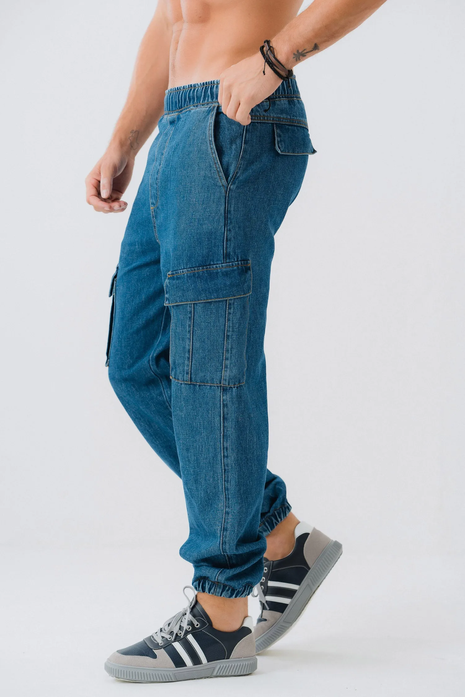Everyday Blue Denim Joggers