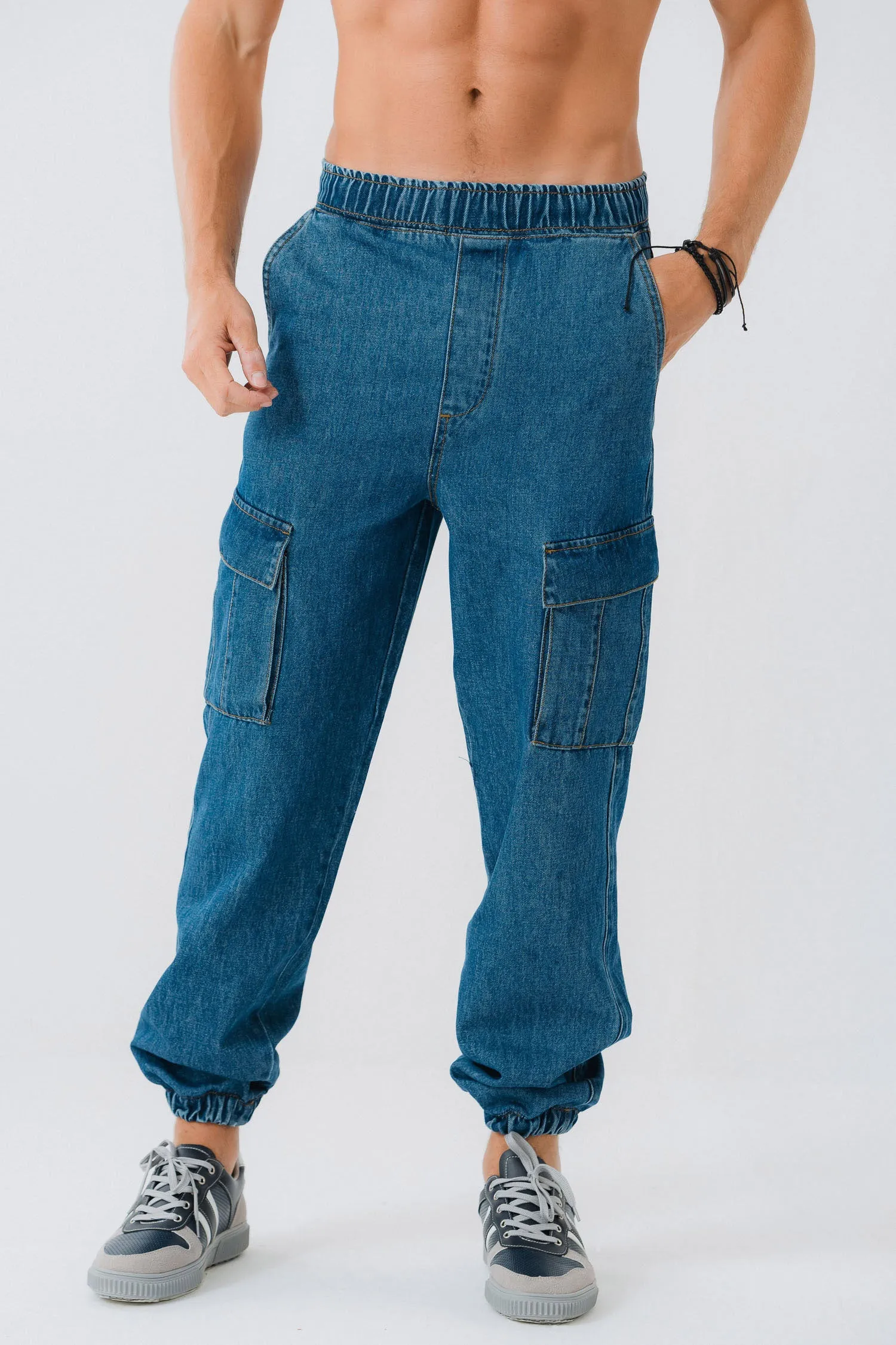 Everyday Blue Denim Joggers