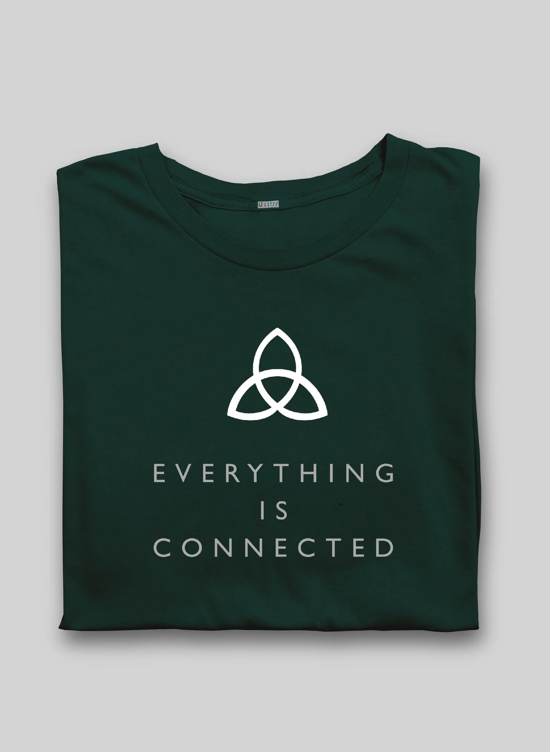 Everything is Connected Bottle Green Half Sleeve T-Shirt