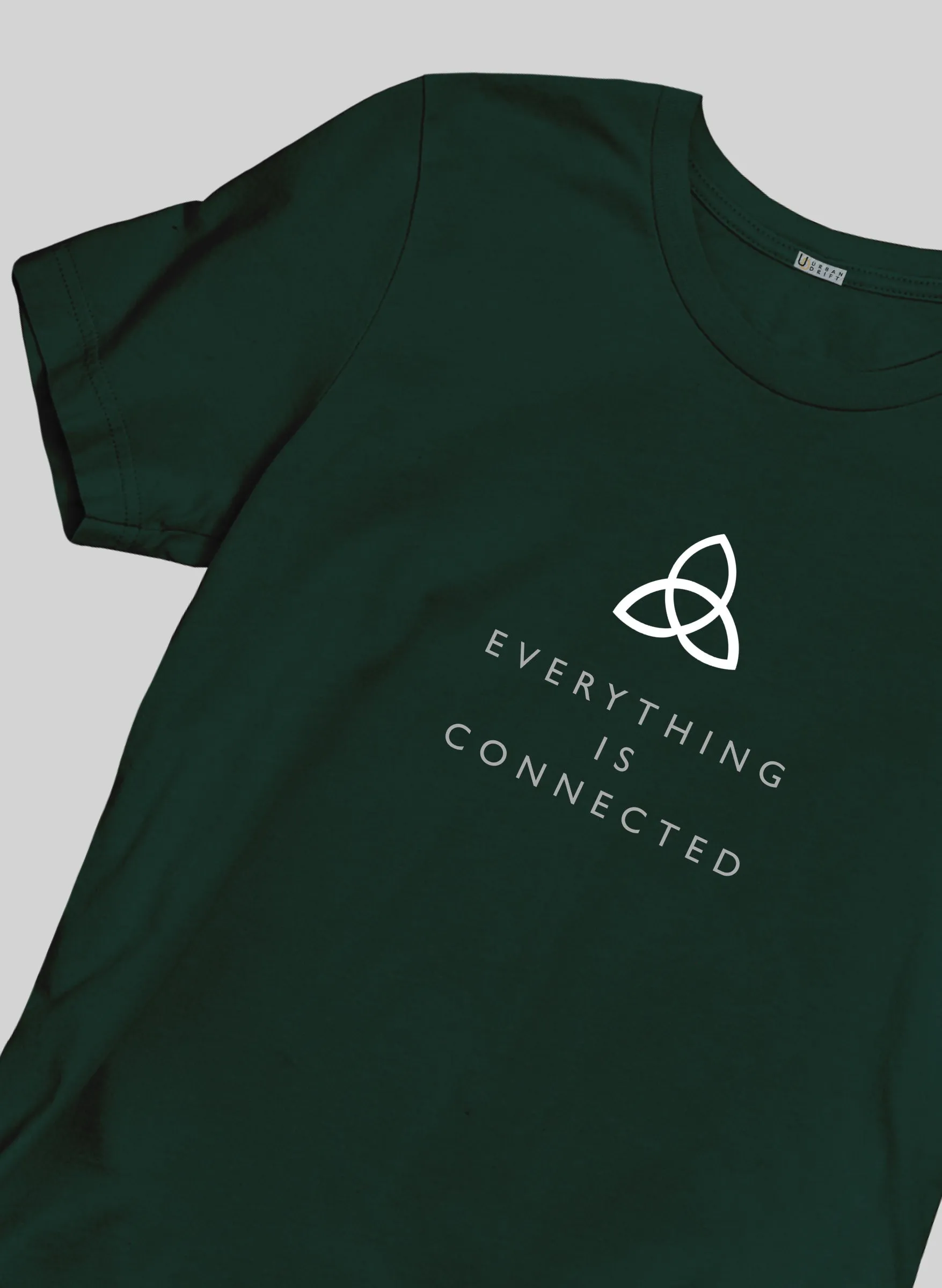 Everything is Connected Bottle Green Half Sleeve T-Shirt