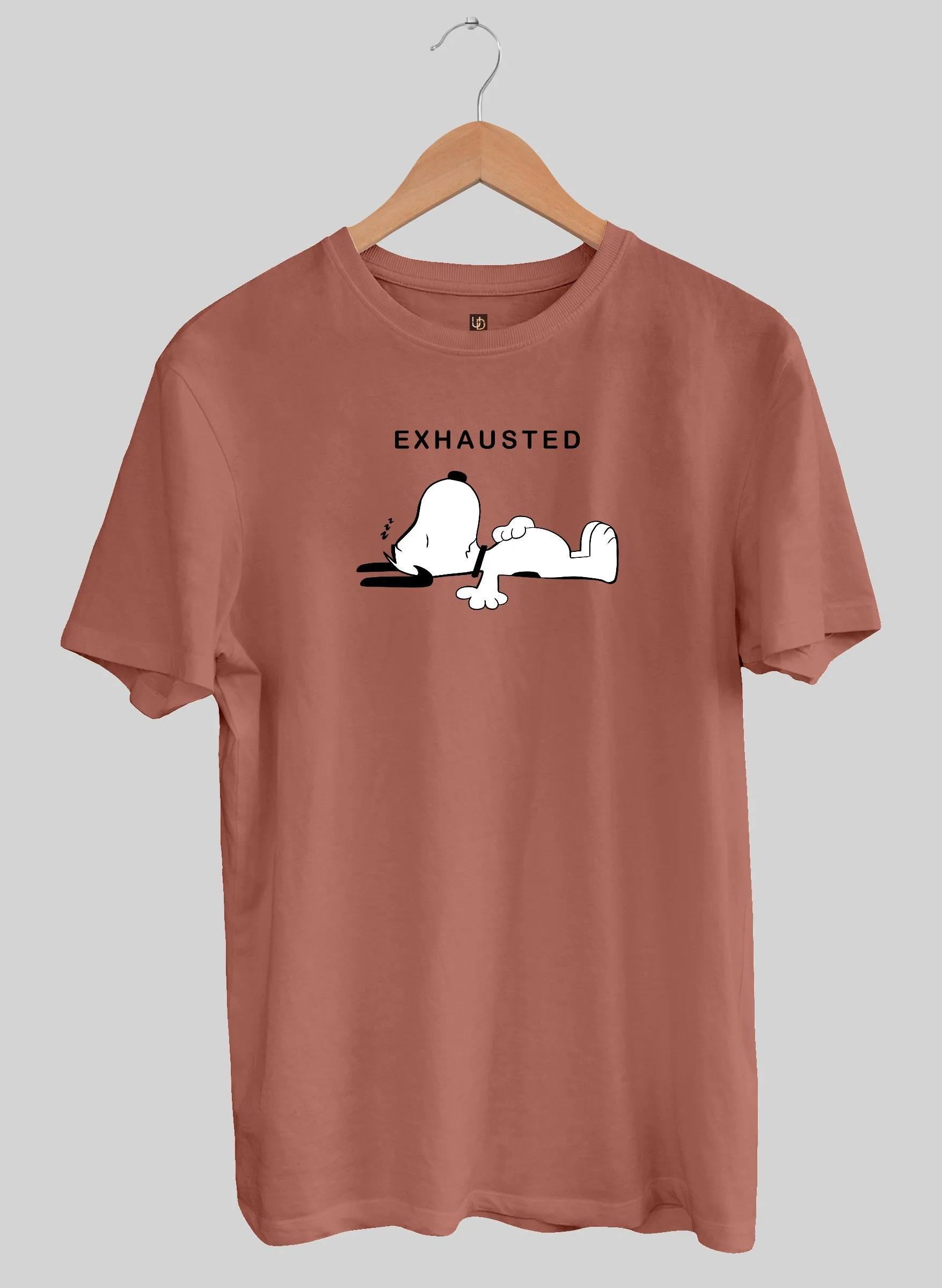 Exhausted Peach Half Sleeve T-Shirt