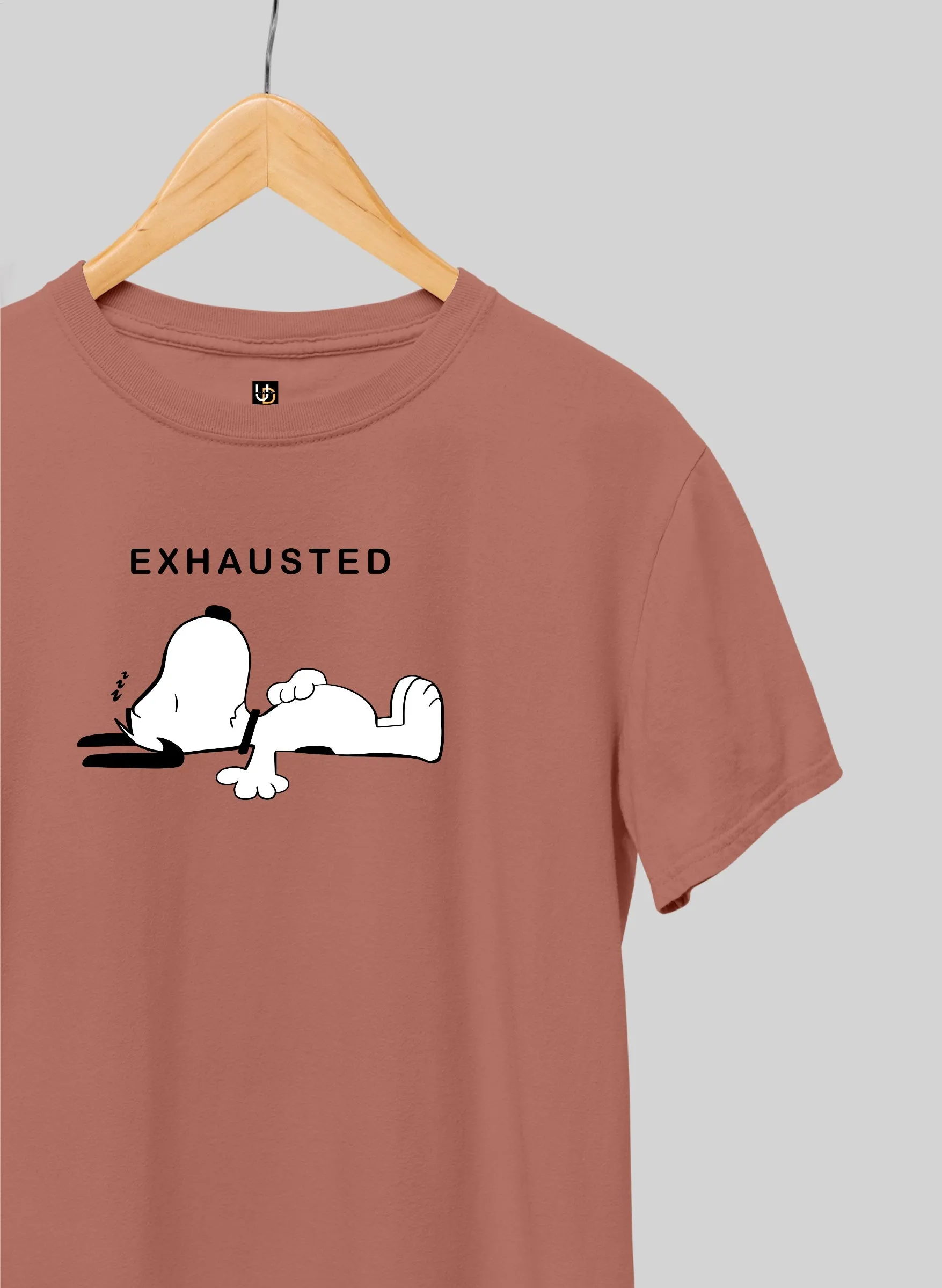 Exhausted Peach Half Sleeve T-Shirt