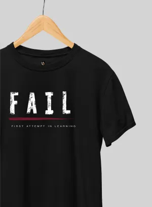 FAIL Black Half Sleeve T-Shirt