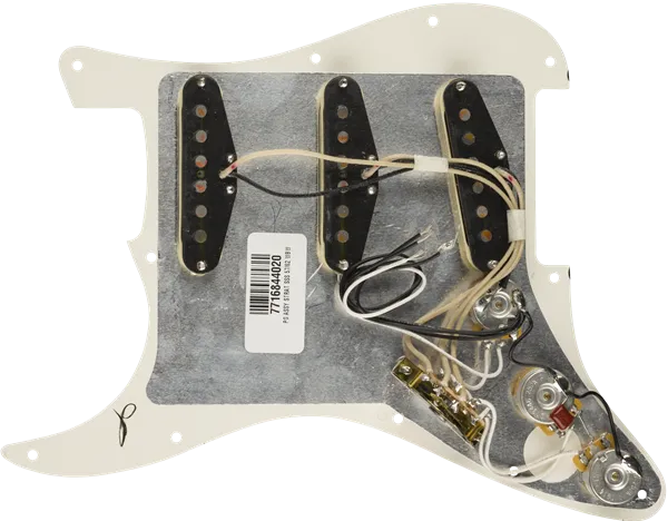 Fender Pre-Wired Strat Pickguard, Original '57/'62 SSS, Parchment 11 Hole PG