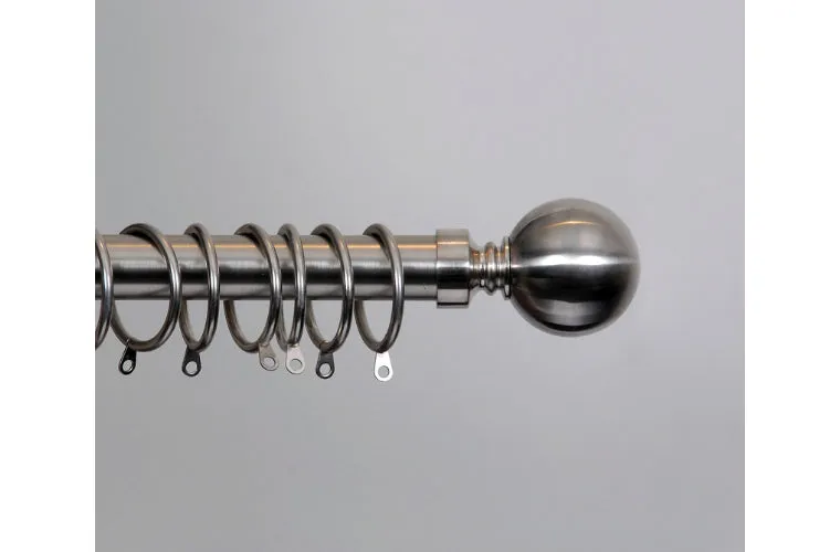 Filigree Extendable Curtain Rod Set 140cm - Silver