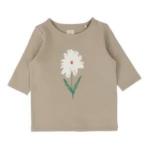 Flower Tee Three Quarter Sleeve