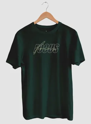 Focus Bottle Green Half Sleeve T-Shirt