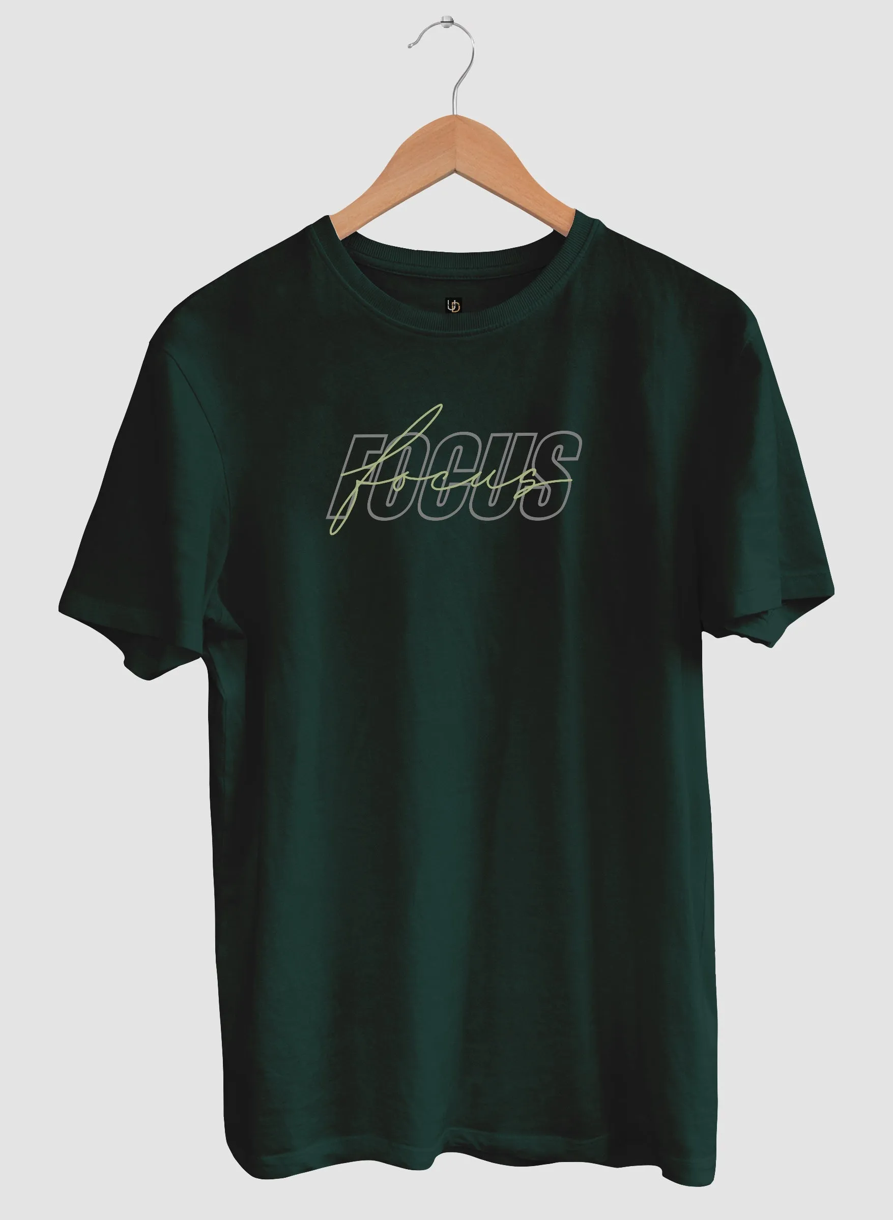 Focus Bottle Green Half Sleeve T-Shirt