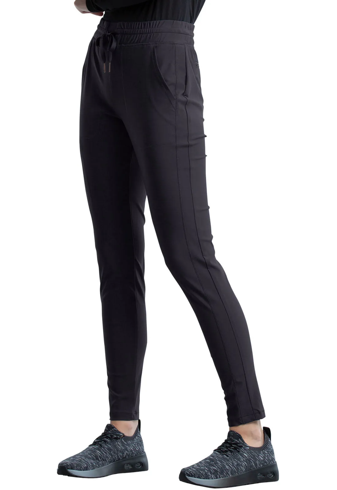 Form CK095 Mid Rise Tapered Leg Drawstring Pants Pewter