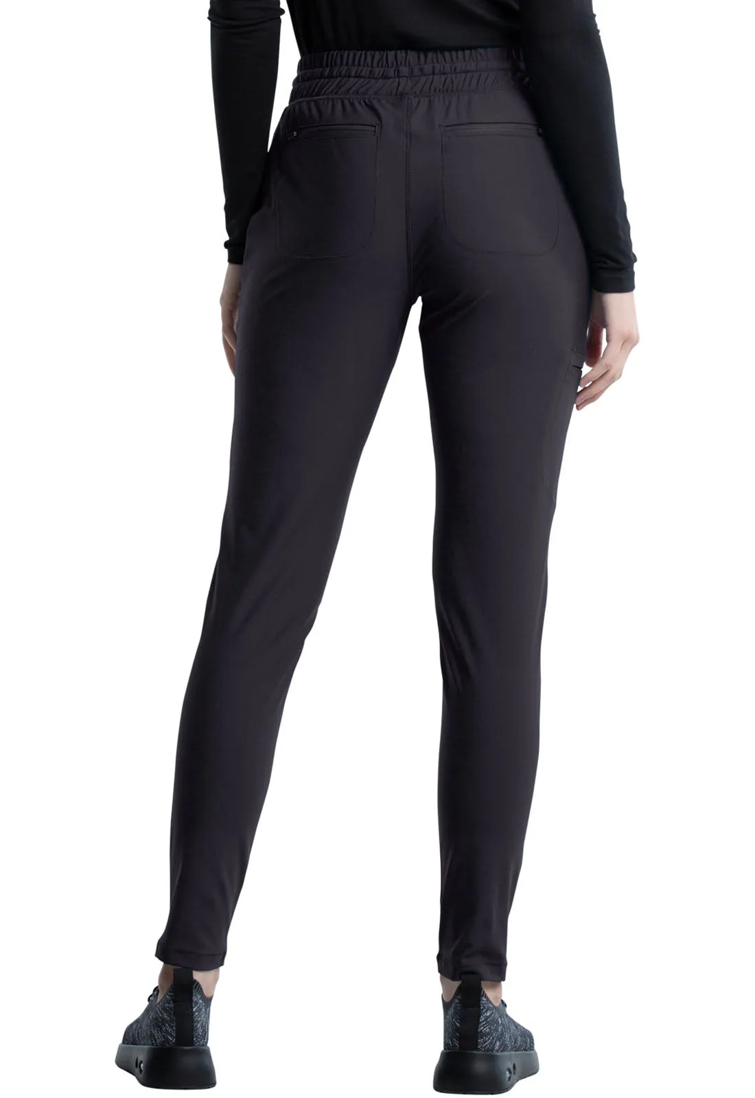 Form CK095 Mid Rise Tapered Leg Drawstring Pants Pewter