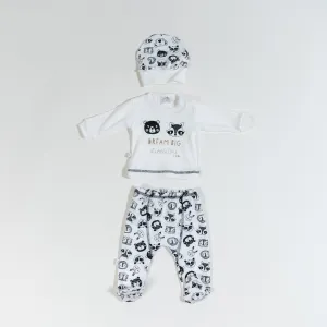 Funny fox & bear 3-piece set