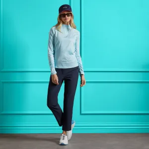 G/Fore Stretch Performance Twill Mid Raise Womens Straight Trouser - Twilight