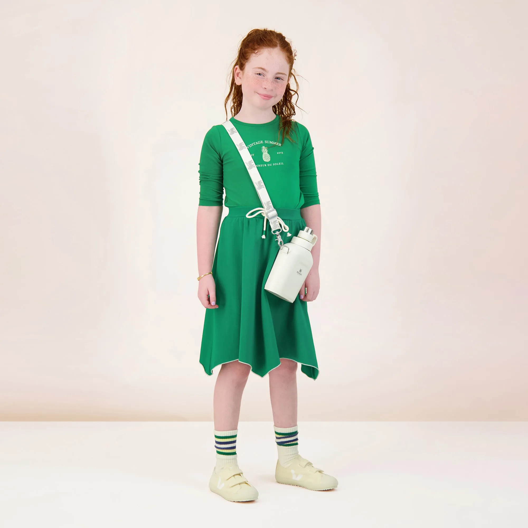Girls Print Tee Three Quarter Sleeve Tee