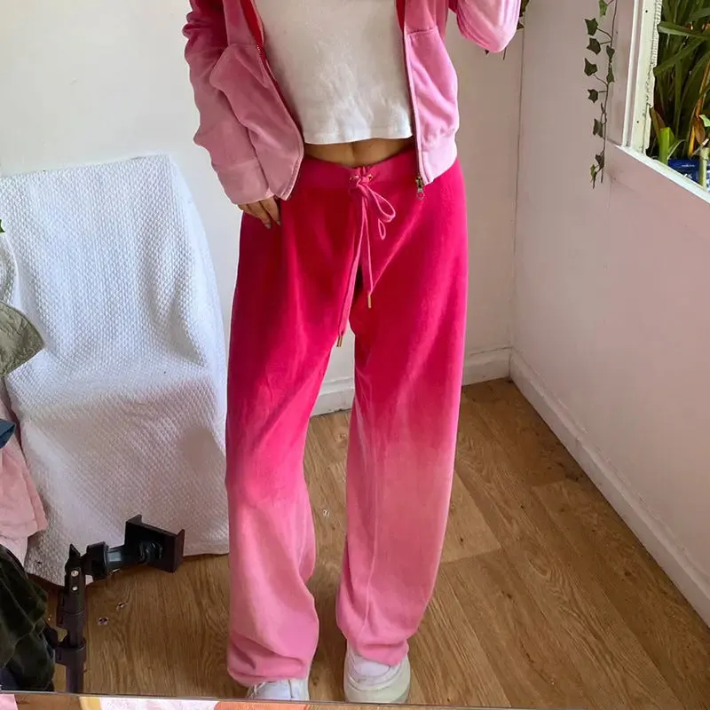 Gradient Sporty Chic Set Women's Fashion