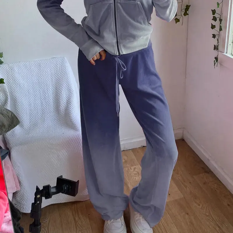 Gradient Sporty Chic Set Women's Fashion
