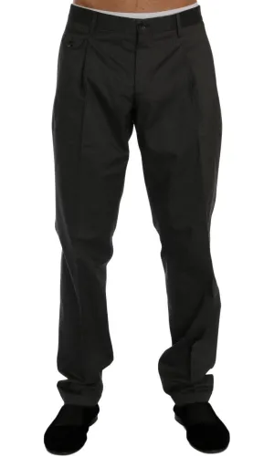 Gray Striped Dress Formal Pants