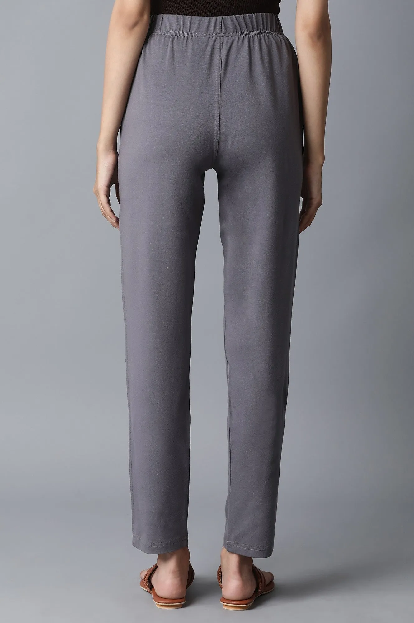 Grey Straight Pants