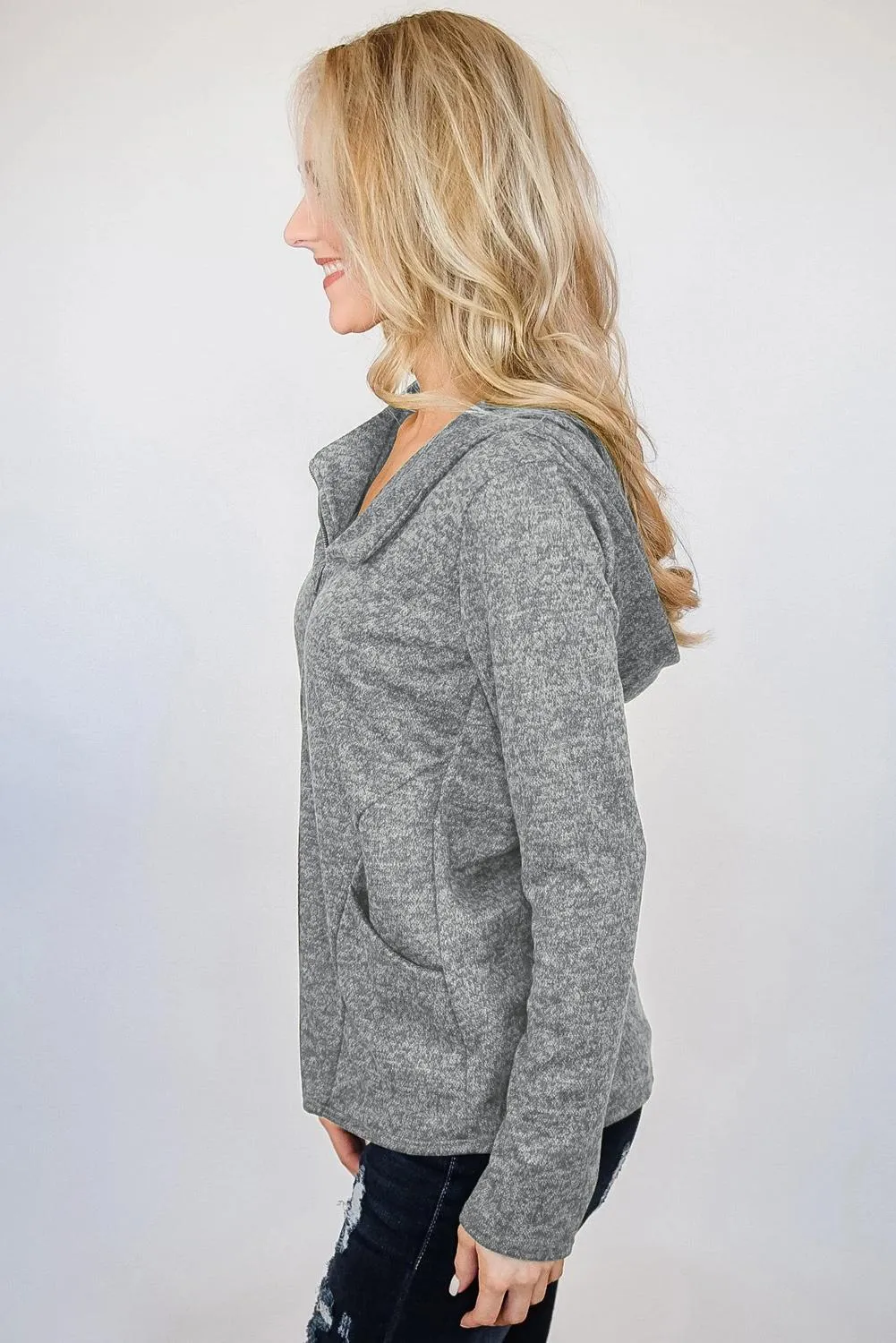 Hooded Zipper Cardigan Coat