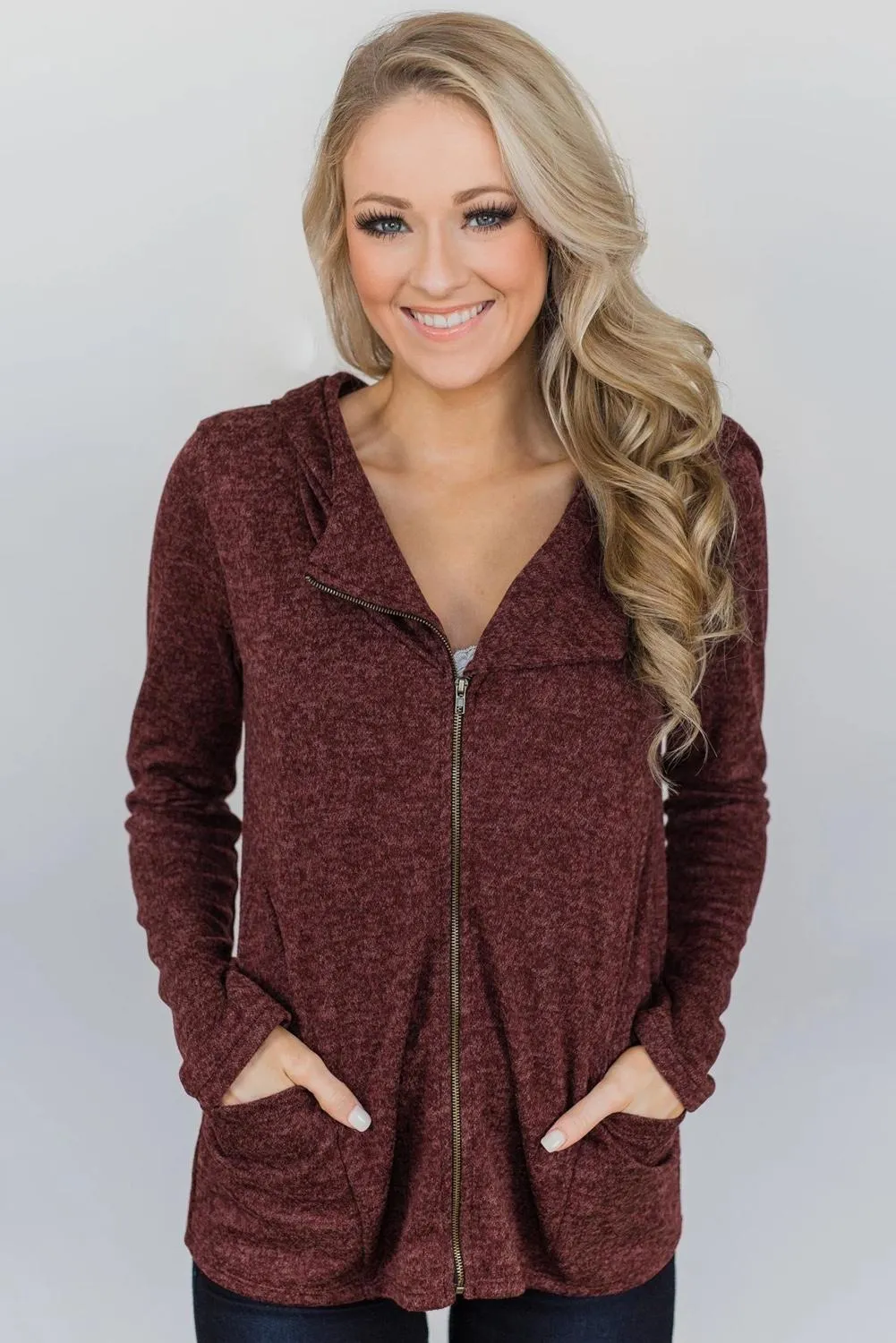 Hooded Zipper Cardigan Coat