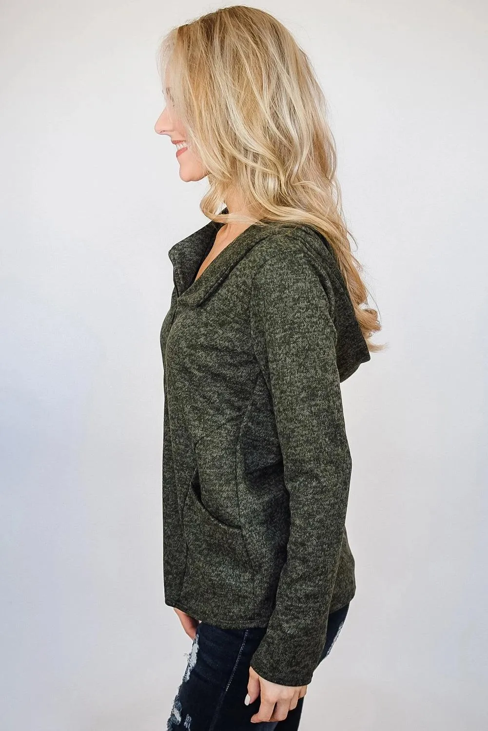 Hooded Zipper Cardigan Coat