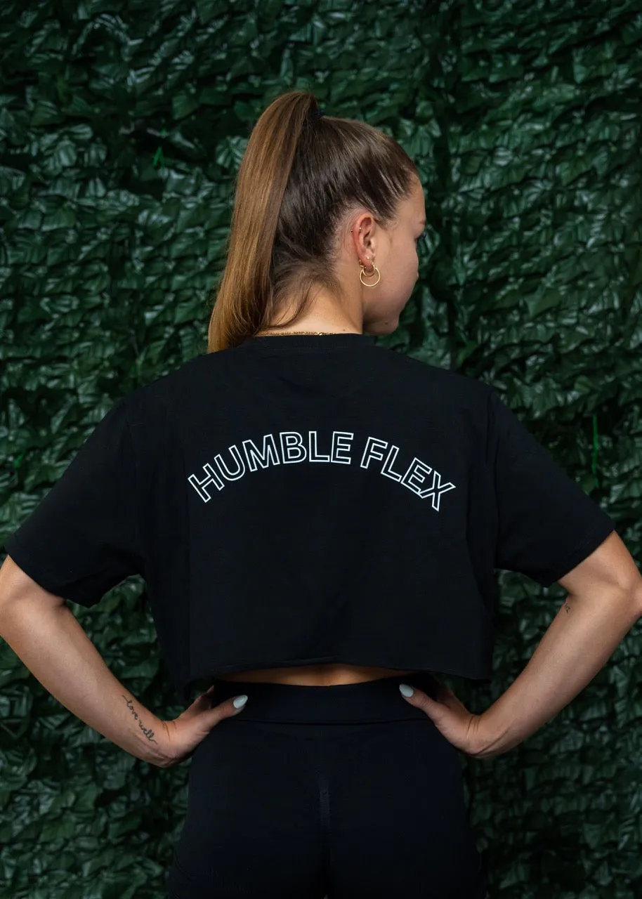 HUMBLE FLEX Black Independent Crop Tee
