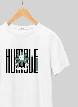 Humble Life White Half Sleeve T-Shirt