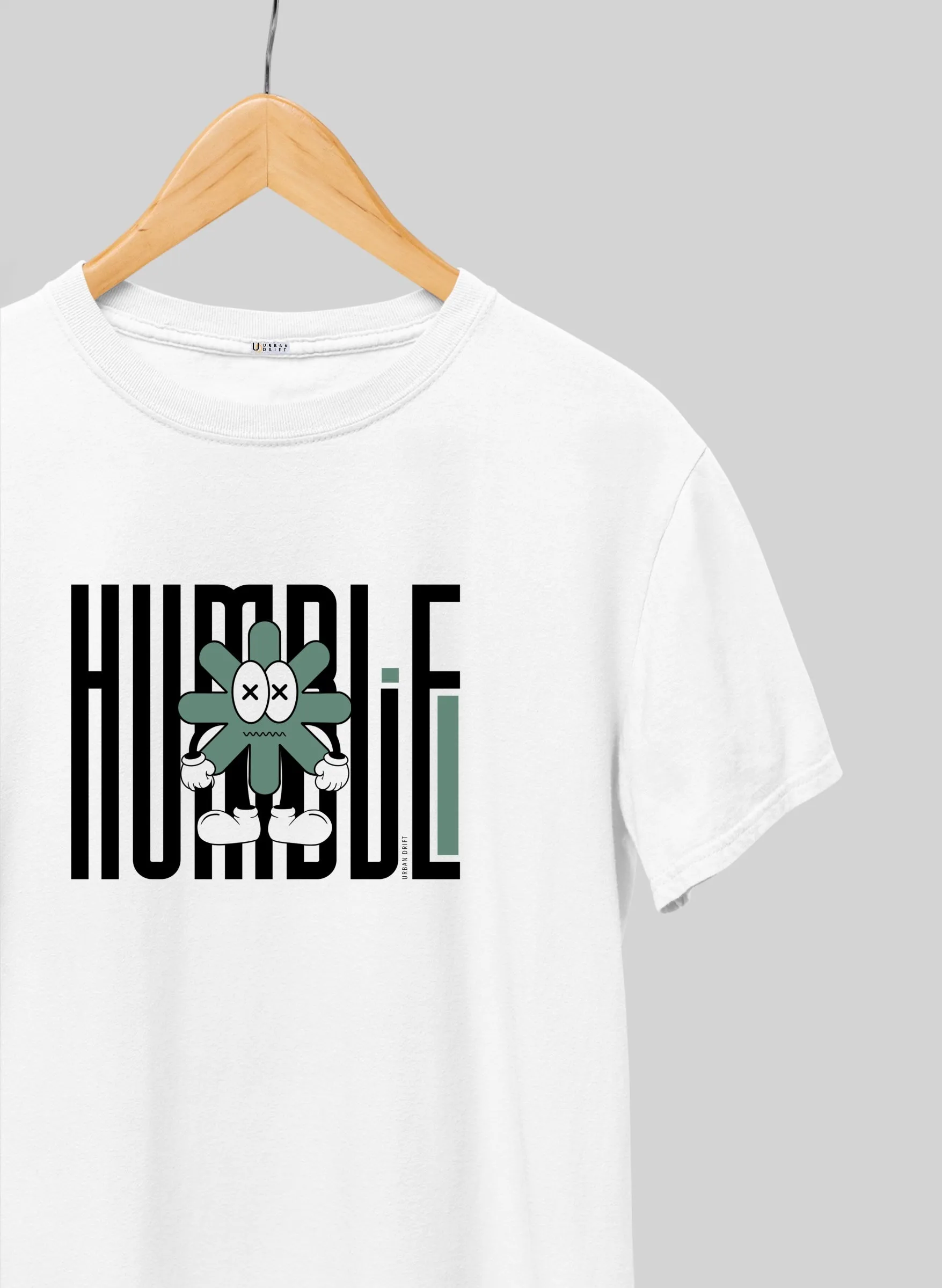 Humble Life White Half Sleeve T-Shirt