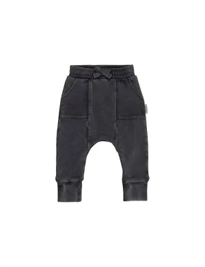 Huxbaby Washed Black Drop Crotch Pants