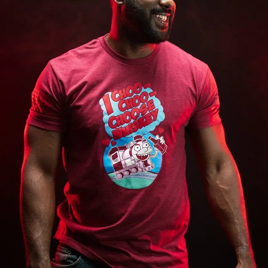 I Choose Whiskey T-Shirt - Cardinal