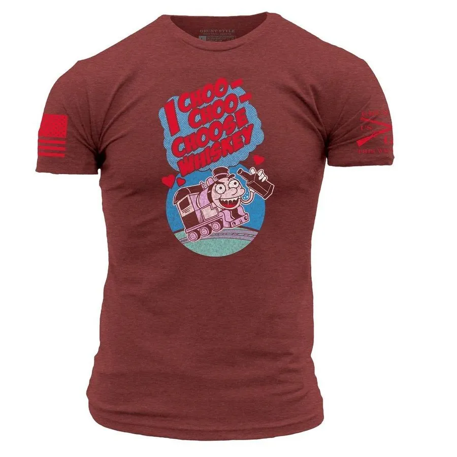 I Choose Whiskey T-Shirt - Cardinal