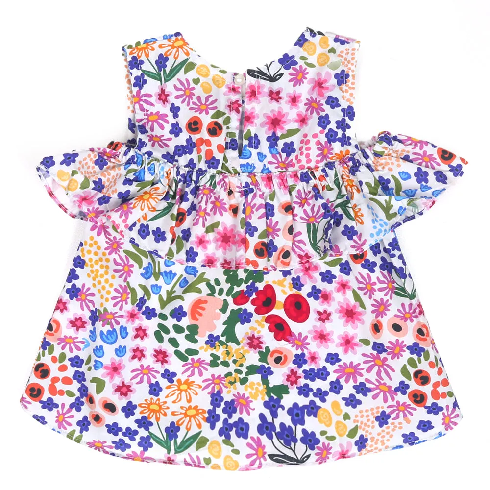 Infants Girls Casual Top Bloom - Multi | Bachaa Party Baby Clothes Girls Tops & T-Shirts