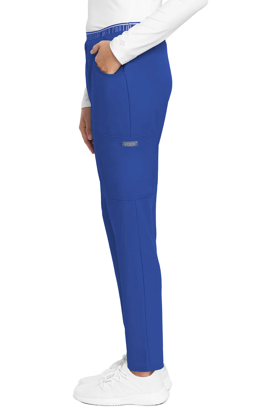Insight MC009 Mid Rise Pull-on Tapered Leg Ankle Pants Royal