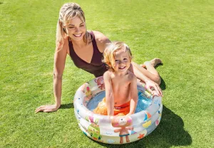 Intex Beach Buddies 3-Ring Baby Pool  61cm x 22cm rfect Summer Splash Pool for Ages 1-3