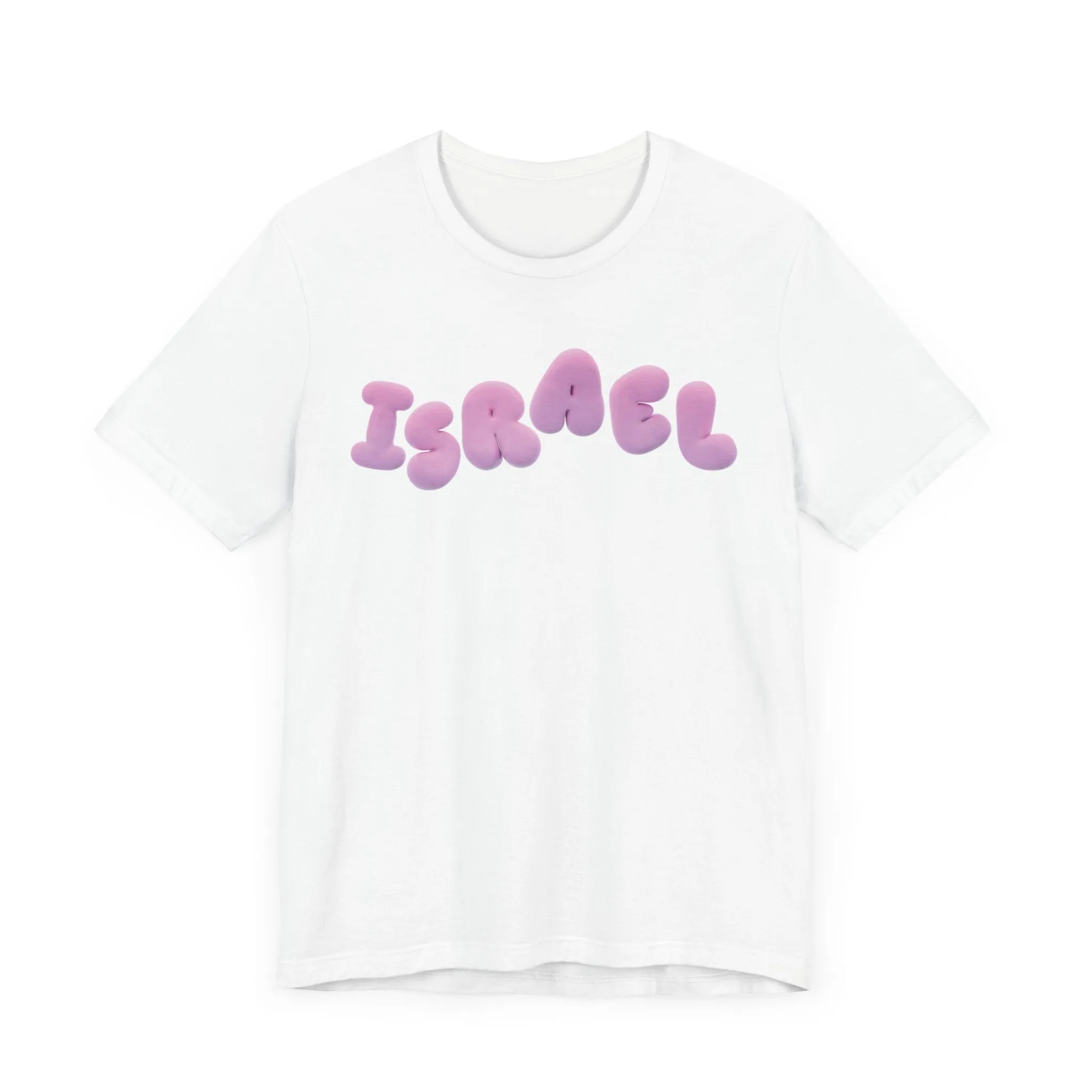 Israel Pink Cloud Bubbles Unisex Jersey Short Sleeve Tee