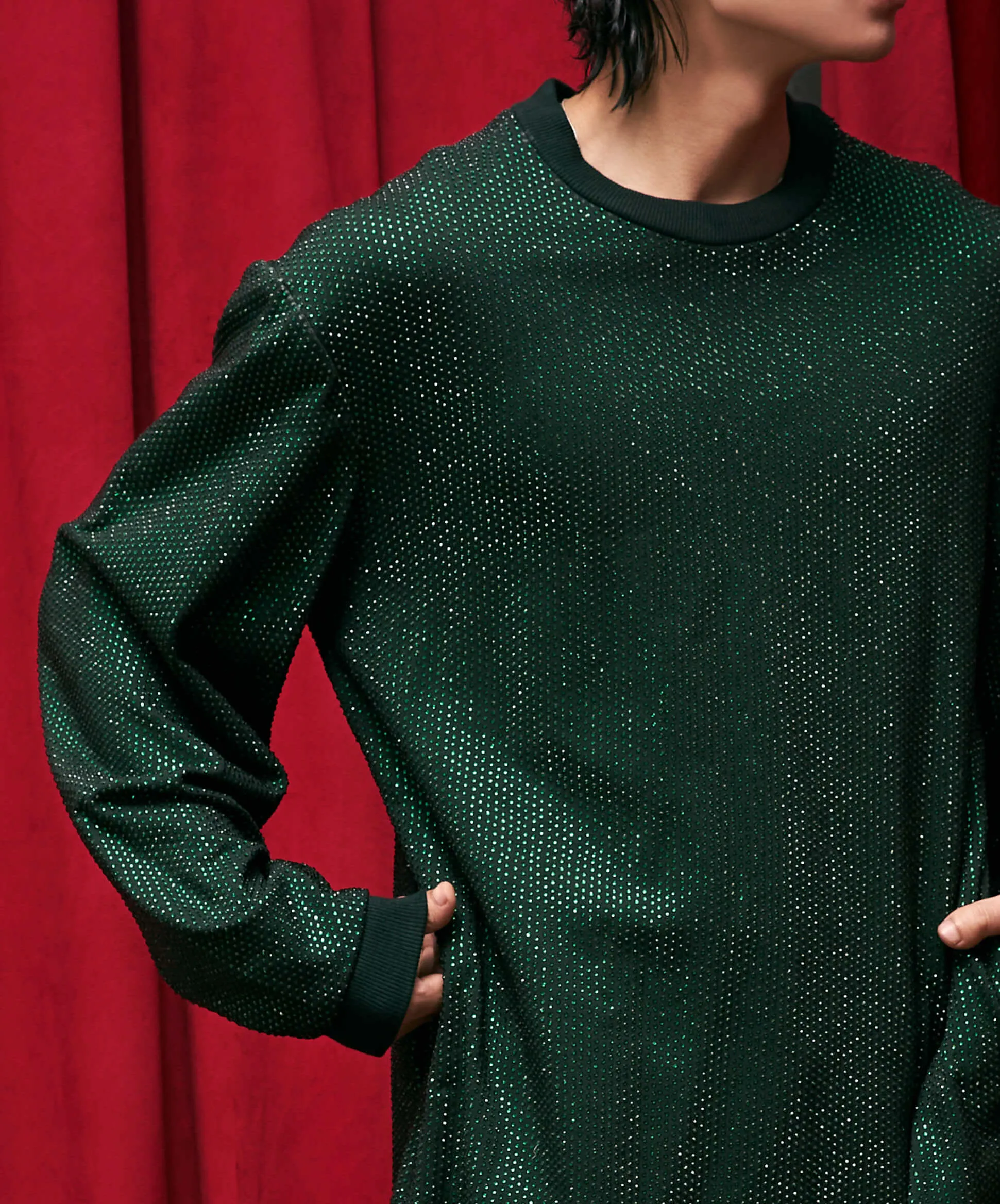Jade gem long sweatshirt and pant