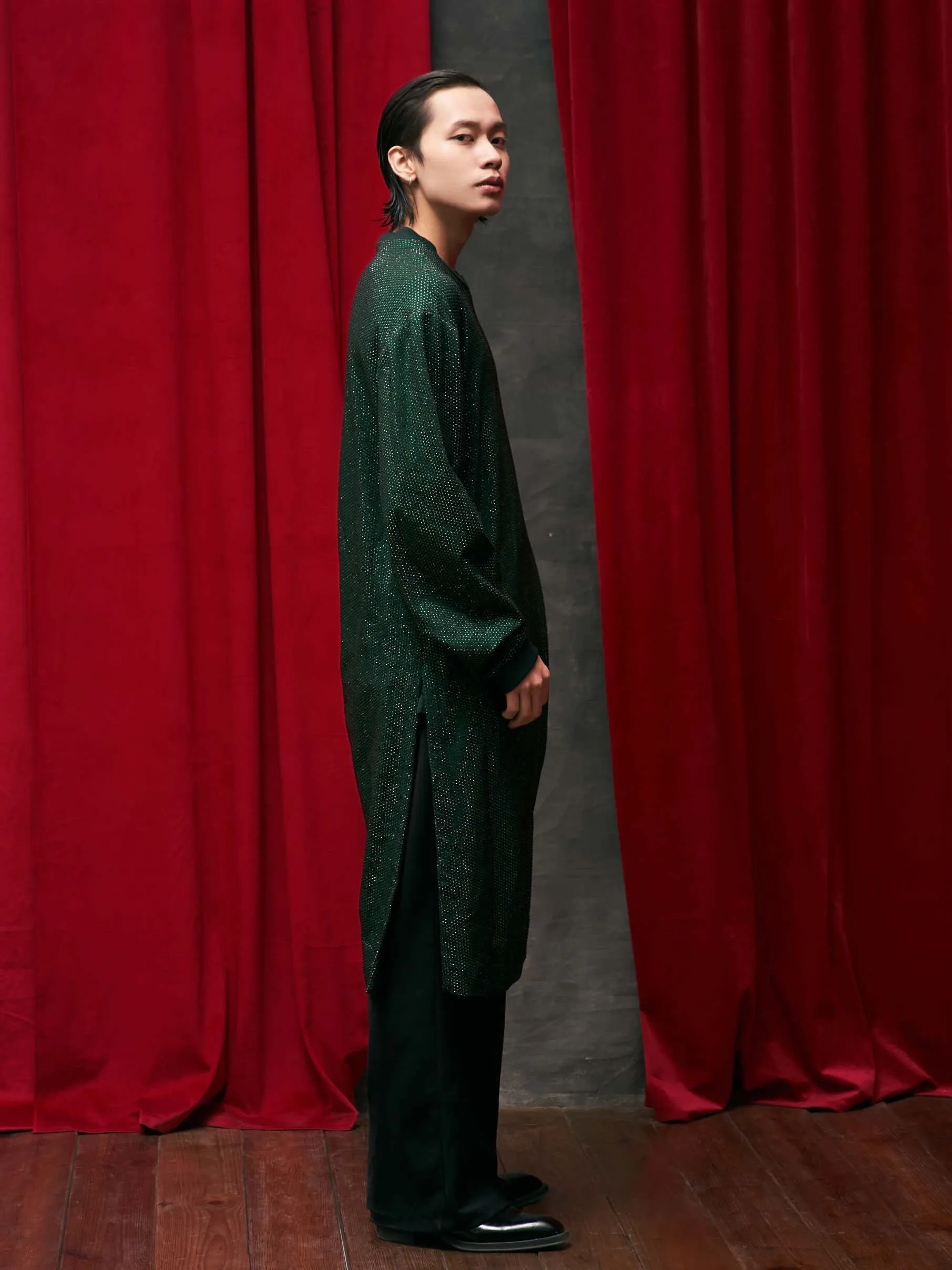 Jade gem long sweatshirt and pant