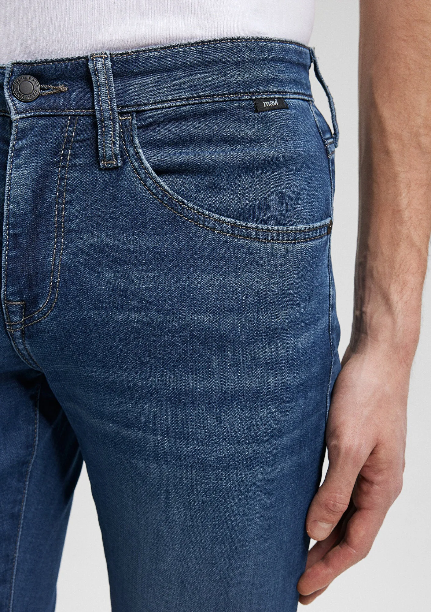 Jake Dark Blue Sporty Jean Pants