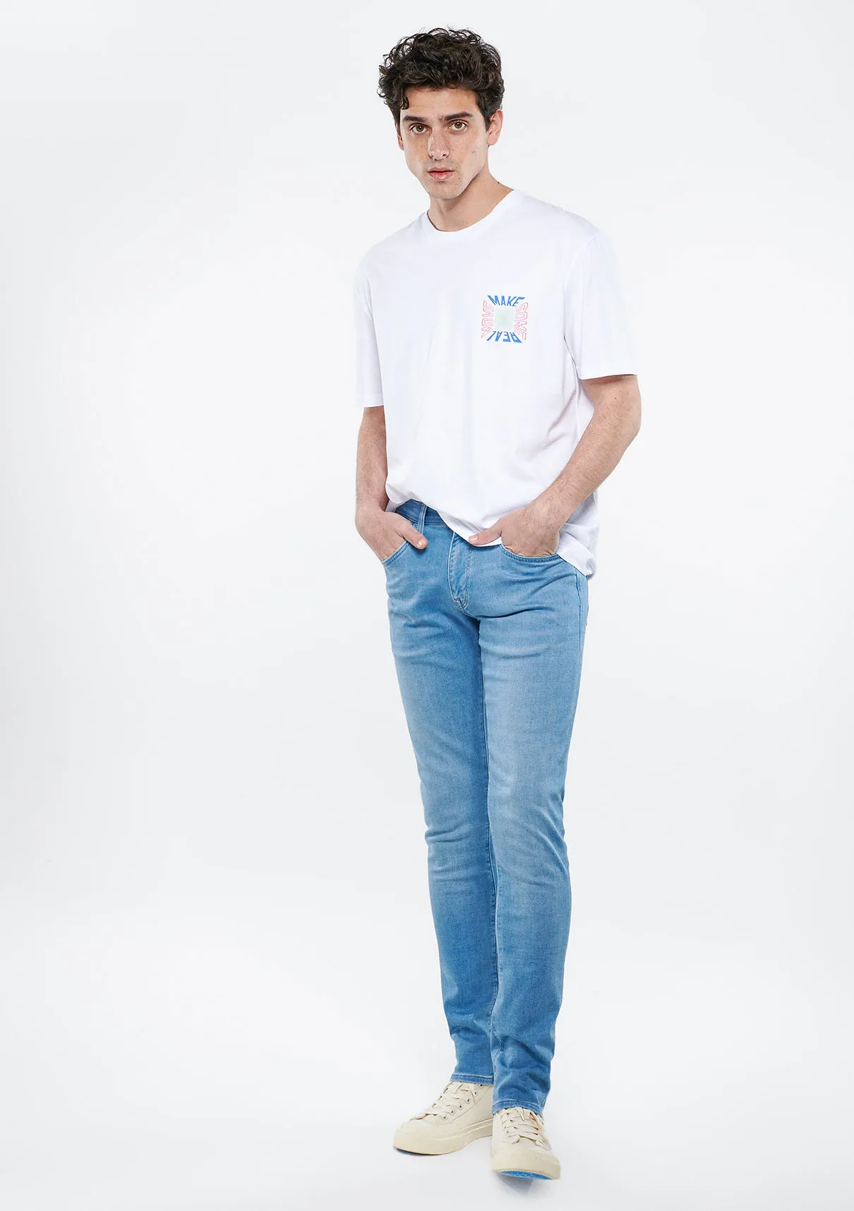JAKE Light Blue Sporty Jean Pants