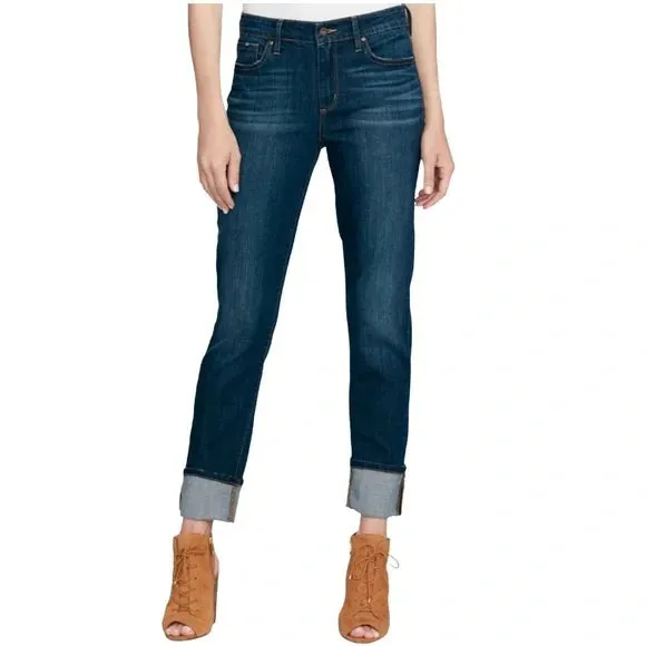 JESSICA SIMPSON MID RISE STRAIGHT CUFF WOMEN'S JEANS