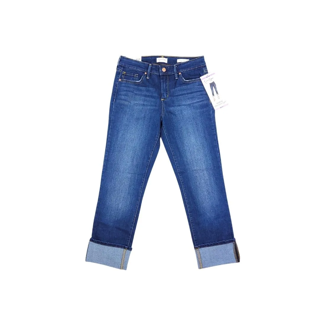 JESSICA SIMPSON MID RISE STRAIGHT CUFF WOMEN'S JEANS