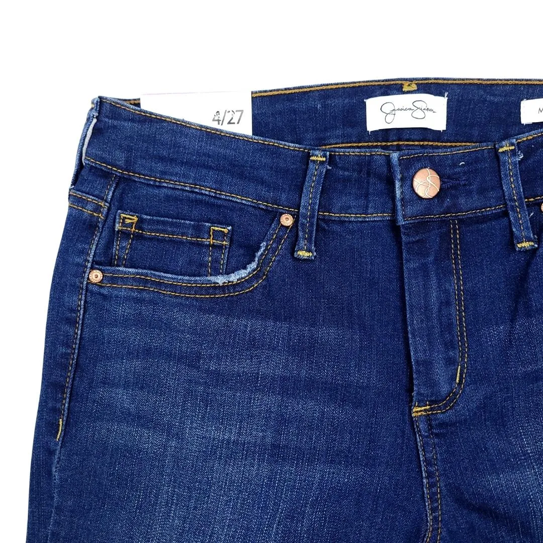 JESSICA SIMPSON MID RISE STRAIGHT CUFF WOMEN'S JEANS