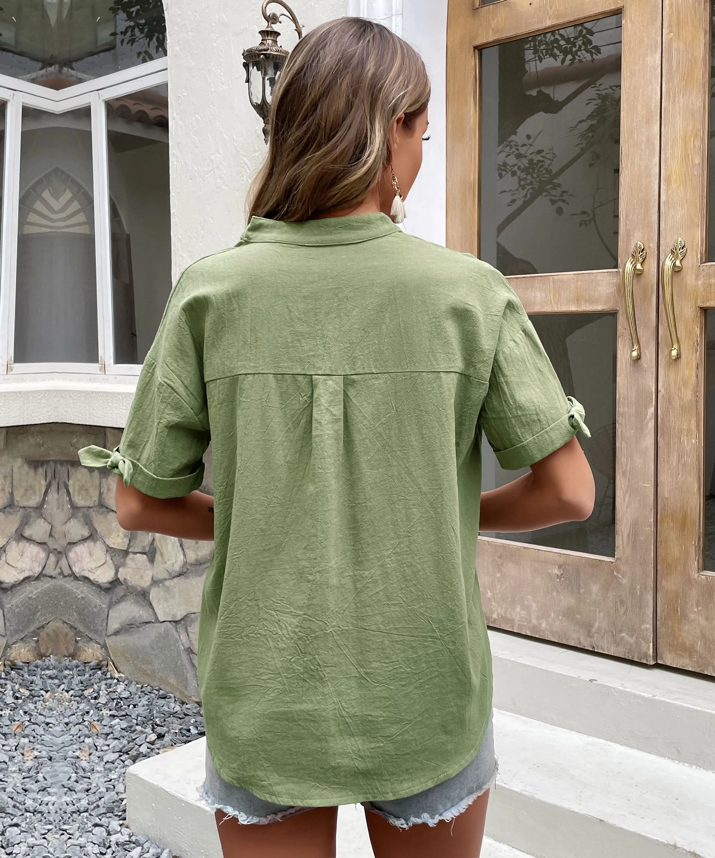 Kaina Shirt Top - Sage