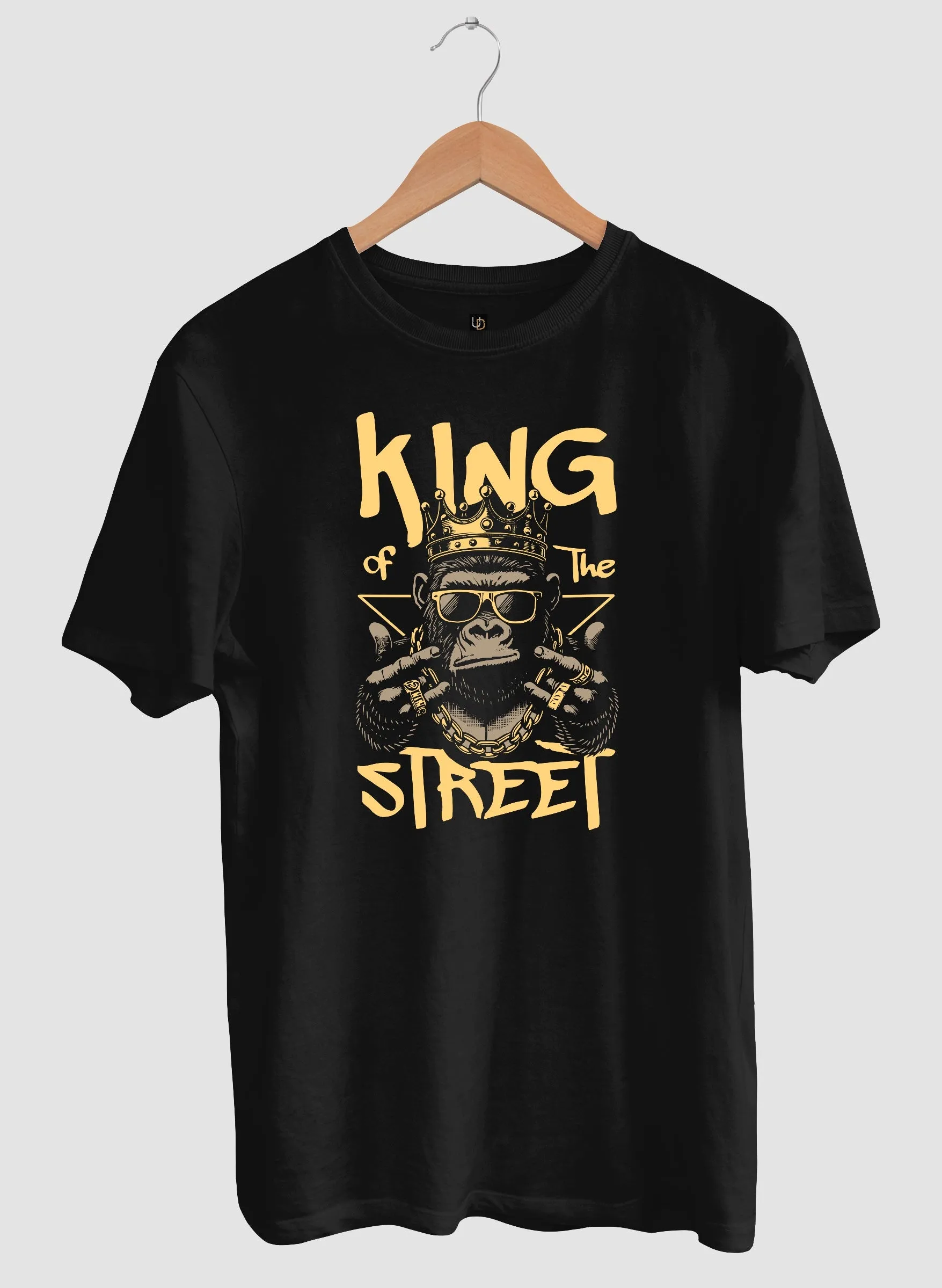 King of the Street Black Half Sleeve T-Shirt