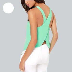 Lace Girl Summer Women Blouses Strapless Candy Color Shirts Sexy Backless Strap Chiffon Blouse Crop Tops Ladies' Vest