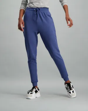 Ladies-Fleece Trackpant - Mid Blue