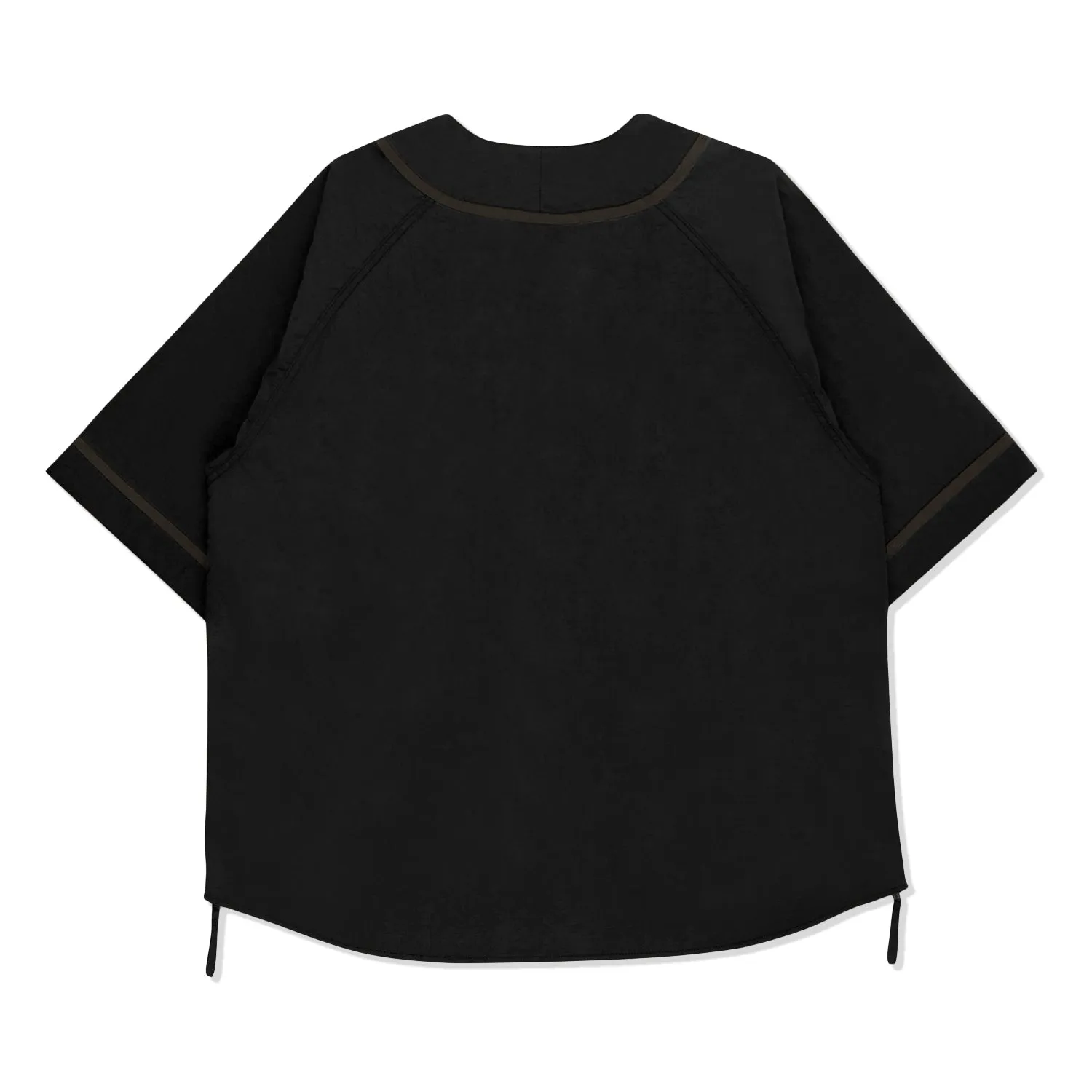 LAKH Men Multi Pockets Baseball Shirt Black