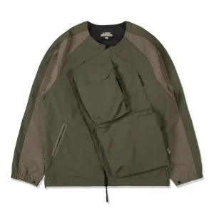 LAKH Men Slanted Pockets Functional Jacket Olive SPFJ-OLIV