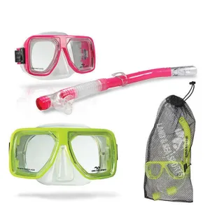 LAND & SEA BERMUDA SILICONE MASK & SNORKEL SET INCLUDES MESH BAG