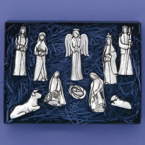 Large Pewter Nativity Set