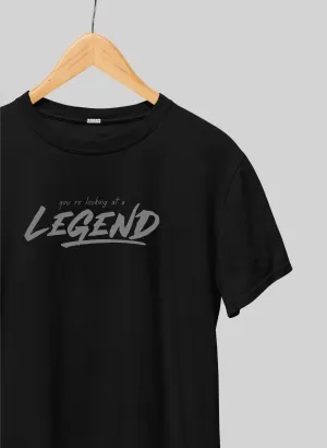 Legend Black Half Sleeve T-Shirt